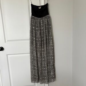 Roxy Black and Gray Maxi Dress